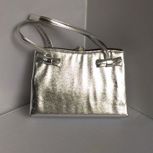 Silver evening bag